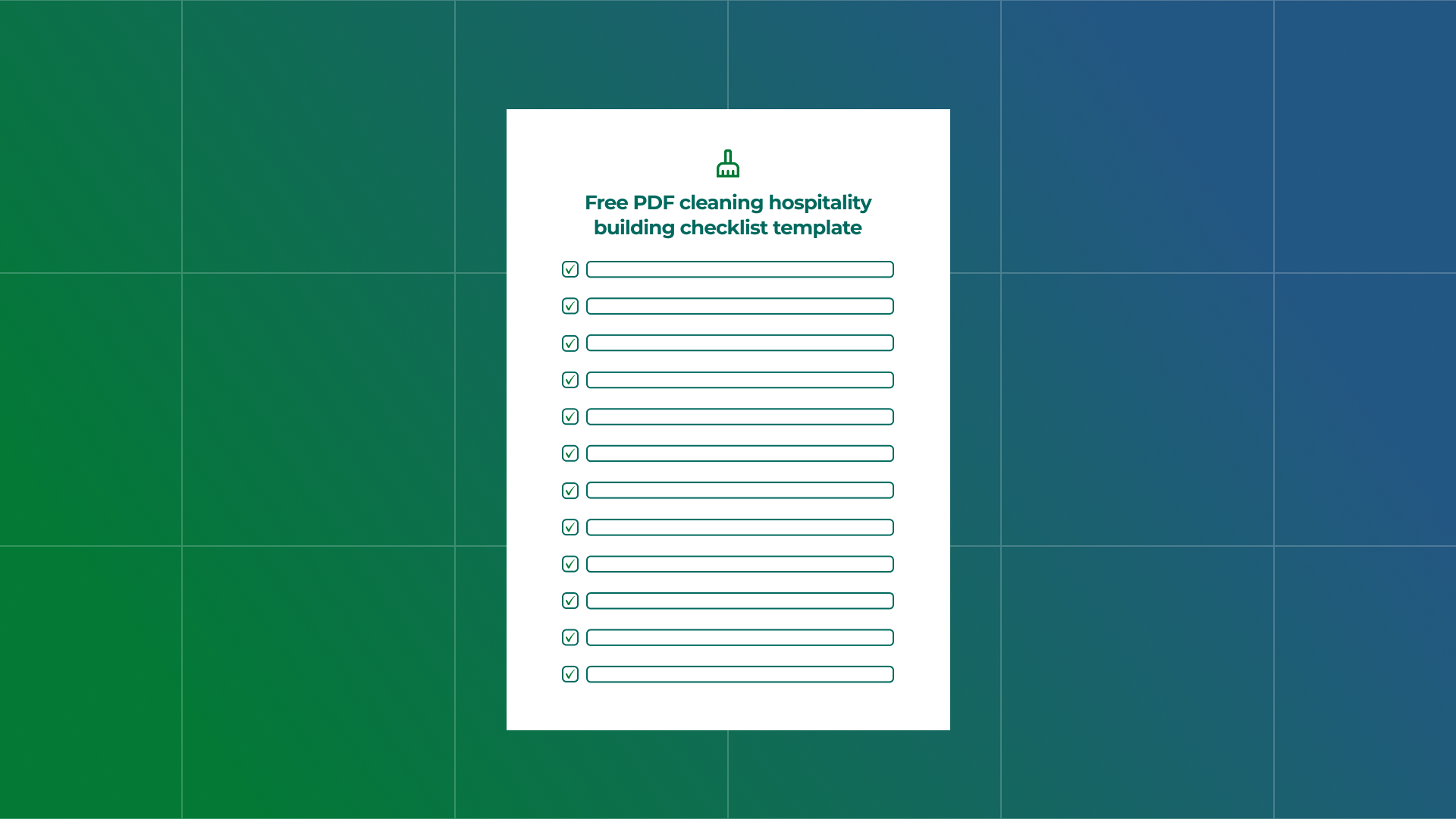 Free PDF Hospitality Building Cleaning Checklist Template