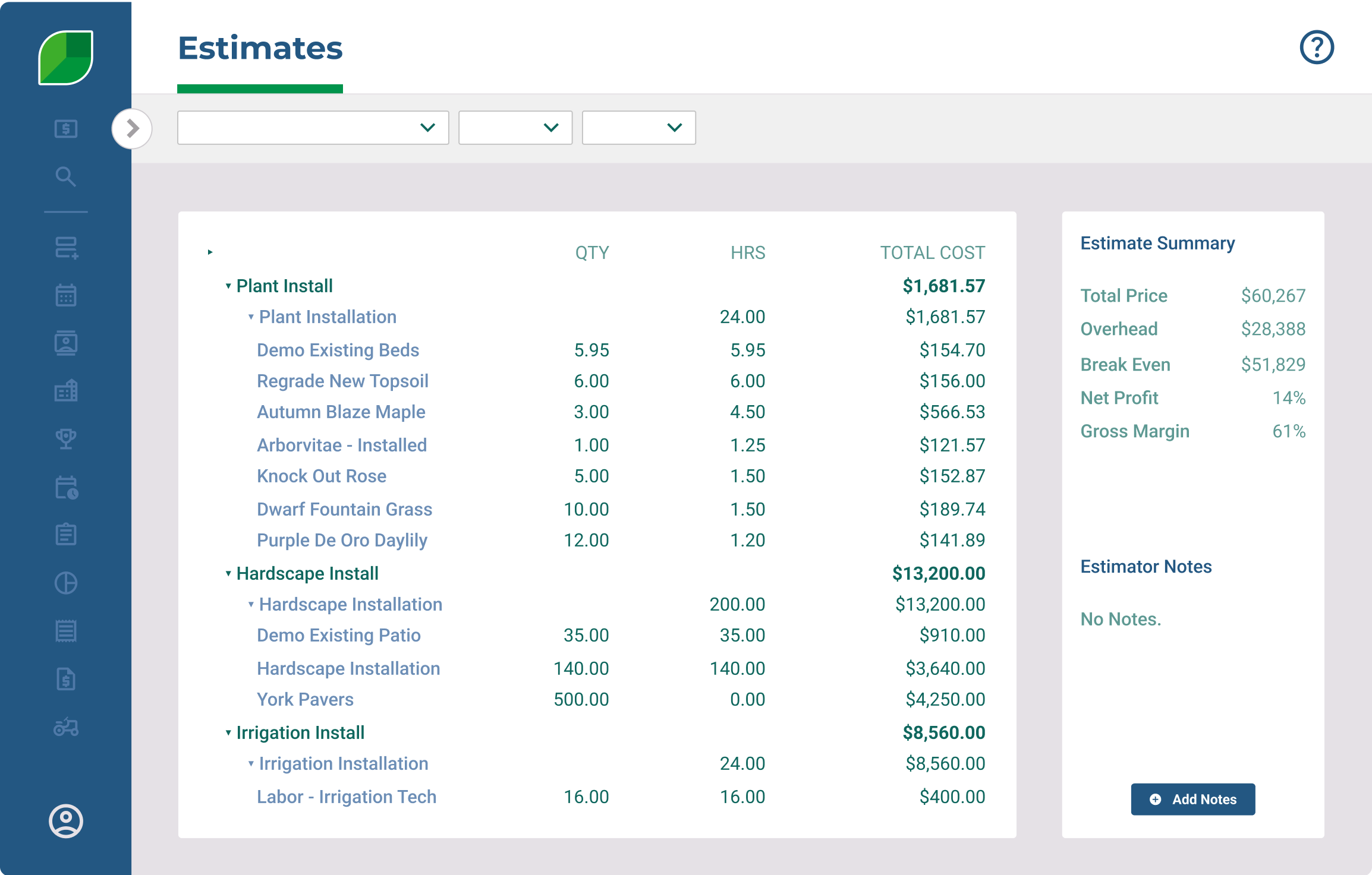 Product Illustration | Landscape Estimates
